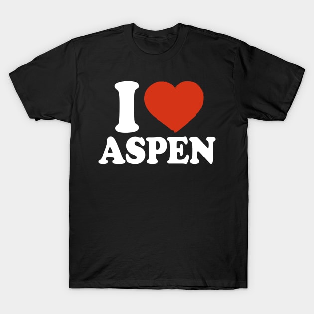 I Love Aspen T-Shirt by Saulene